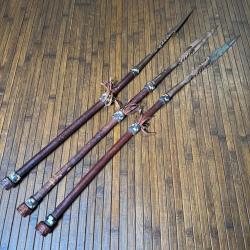 TROIS LANCES TRIBAL ETHNIQUE COURTES