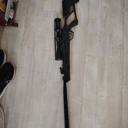 Carabine Crosman nitropiston, lunette hawk 3X9 (40), étui: ensemble neuf