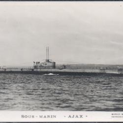 CPA - MARINE DE GUERRE  -  SOUS-MARIN  " AJAX " N°4072