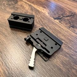 Montage amovible à levier avec cran de sécurité.