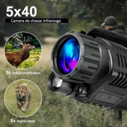 Jumelles de Vision Nocturne 10X Zoom 1080P HD avec Capteur CMOS et Vision Nocturne Infrarouge
