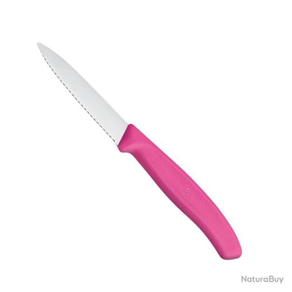 Couteau d'Office Denté 8 cm Swiss Classic Multicolore - Victorinox Rose