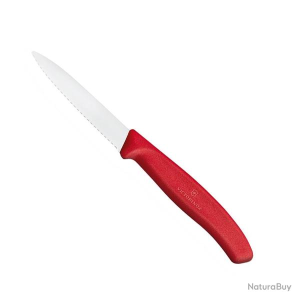 Couteau d'Office Denté 8 cm Swiss Classic Multicolore - Victorinox Rouge