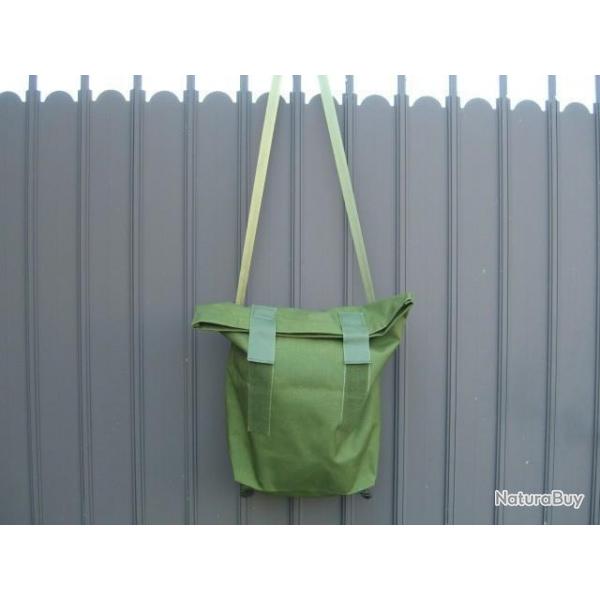 Musette Carnier Gibecière Cabas sacoche besace sac à dos pliable vert neuf armée Danoise