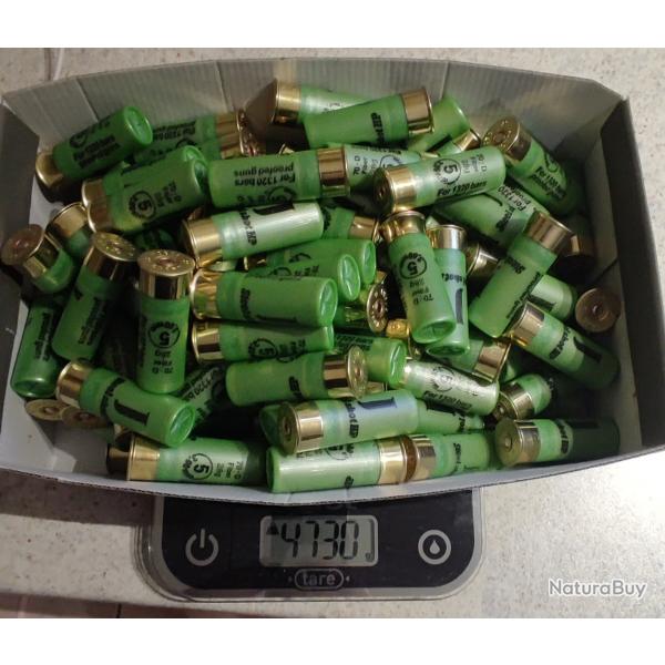 Lot de 4kg 700 de cartouches calibre 12 substitut