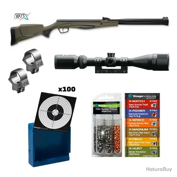 Pack Plinking Carabine  plomb Stoeger RX20 S3 Suppressor 19,9J + Lunettes + Accessoires 18596-defau