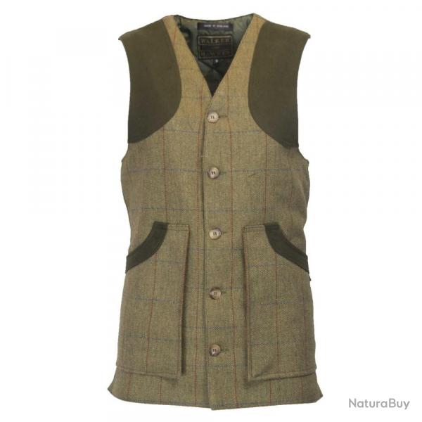 Gilet homme en tweed forest green S