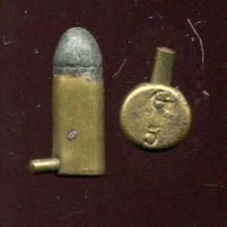 5 mm à broche - marquage : G 7 - balle plomb - étui laiton