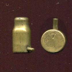 7 mm à broche à blanc dite de théâtre pour revolver Lefaucheux - étui laiton bouteillé
