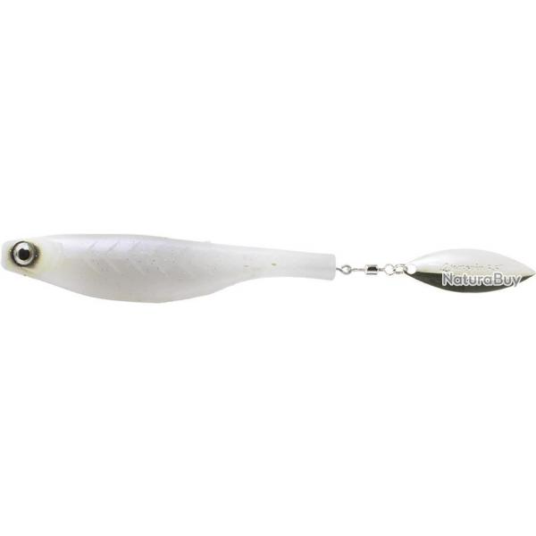 Leurre Souple Hyperlastics Dartspin Pro 18cm White Ghost Silver