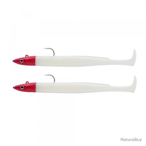 Double Combo Fiiish Crazy Paddle Tail Offshore 120 15g White Coco - Red Head