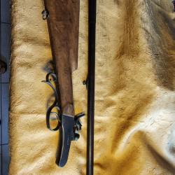 ancien fusil monocoup de braconnier poudre noire