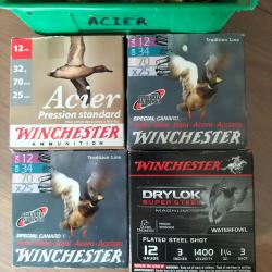 9 kg de cartouches munitions acier Winchester rottweil
