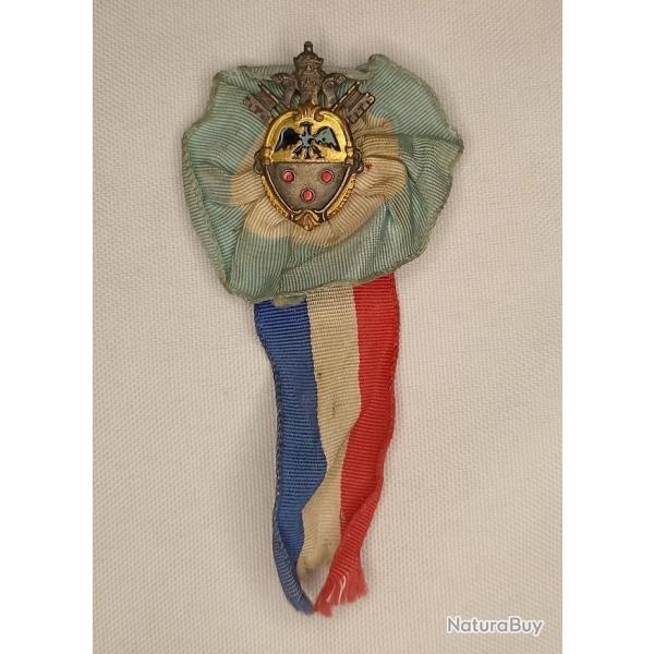 Cocarde ruban de plerinage au Vatican 1900