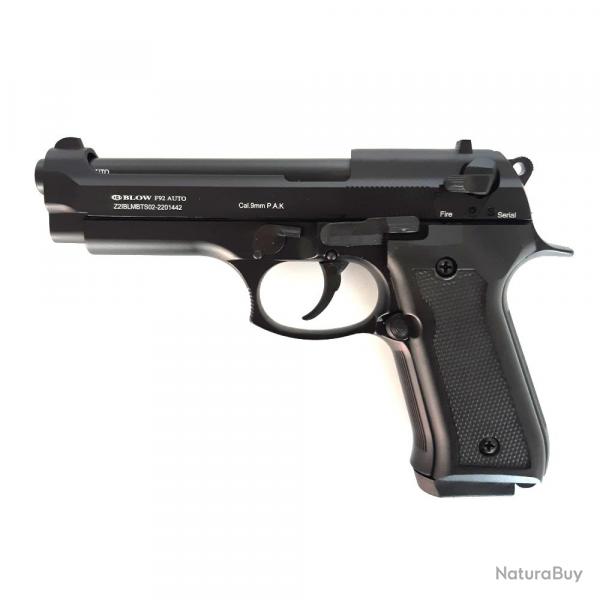 Pistolet  Blanc BLOW F92 FULL AUTO - 9MM PAK Noir