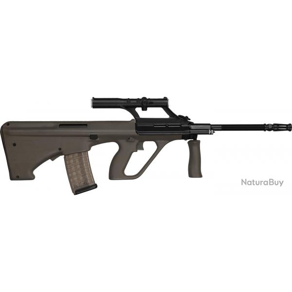 CARABINE DE TIR STEYR AUG Z SA QCB ARMY OLIVE AVEC LUNETTE STEYR x1.5 CAL.223 Rem. CANON 508mm