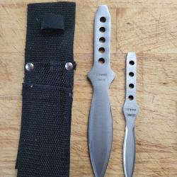 Ensemble couteau de lancer