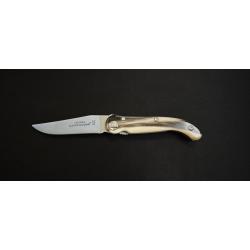 Claude Dozorme 1.10.171.63 Couteau Laguiole Baroudeur Corne Claire