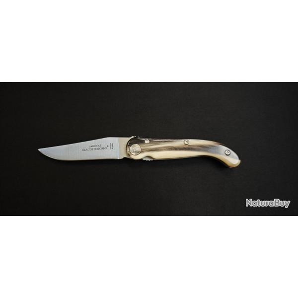 Claude Dozorme 1.10.171.63 Couteau Laguiole Baroudeur Corne Claire