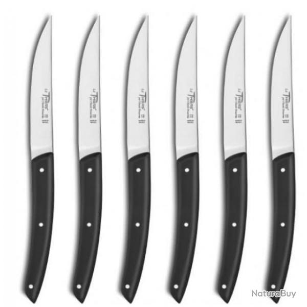 Coffret hêtre 6 couteaux à steak Le Thiers® manche bakélite