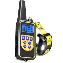 Collier de dressage électrique pour chien, 800m, détachable, Rechargeable -JAUNE- LIVRAISON GRATUITE