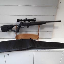 Carabine Black ops EM332 SILENCE cal.22lr synthétique + lunette 3.9 x40 + fourreau