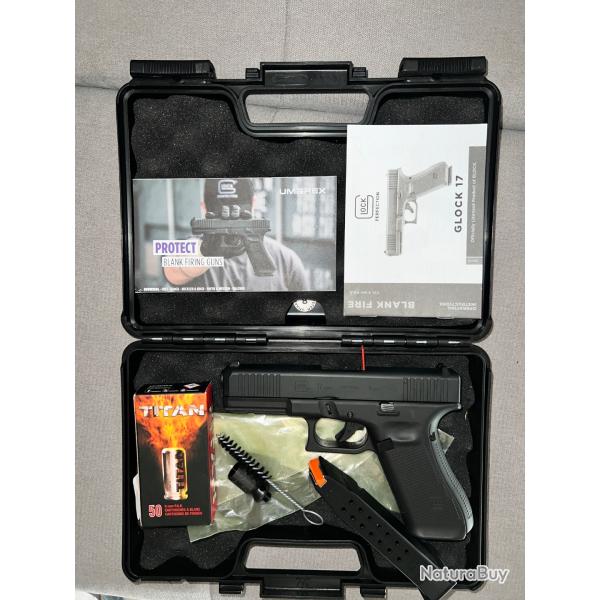 Glock 17 Gen 5  Blanc 9mm PAK + Malette + Accessoires +40 balles  blanc ( NEUF)