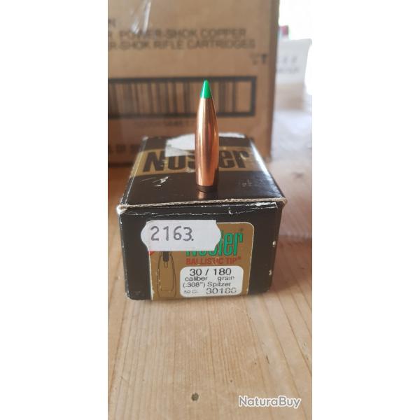 Balles Nosler ballistic tip 180gr.