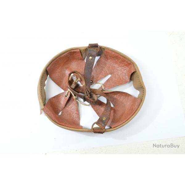 Coiffe / intérieur de casque T58 Tchécoslovaque défense passive années 1945 - 1950. M35 / 40 / 42 (C
