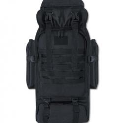 Sac à dos tactique 85L noir - Livraison rapide et gratuite