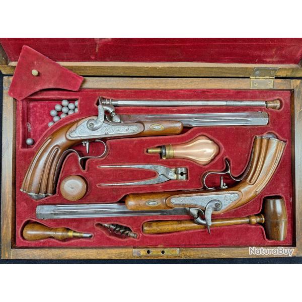 Coffret paire de pistolet de duel AMR, Cal. 44 - 1 sans prix de rserve !!