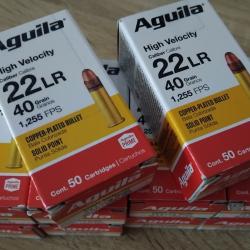 10 boites de munitions aguila 22lr