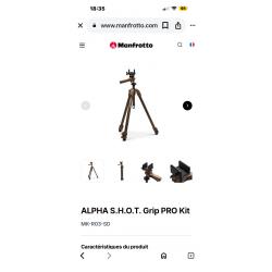 ALPHA S.H.O.T. Grip PRO Kit MK-R03-SD Trépied optique et tir