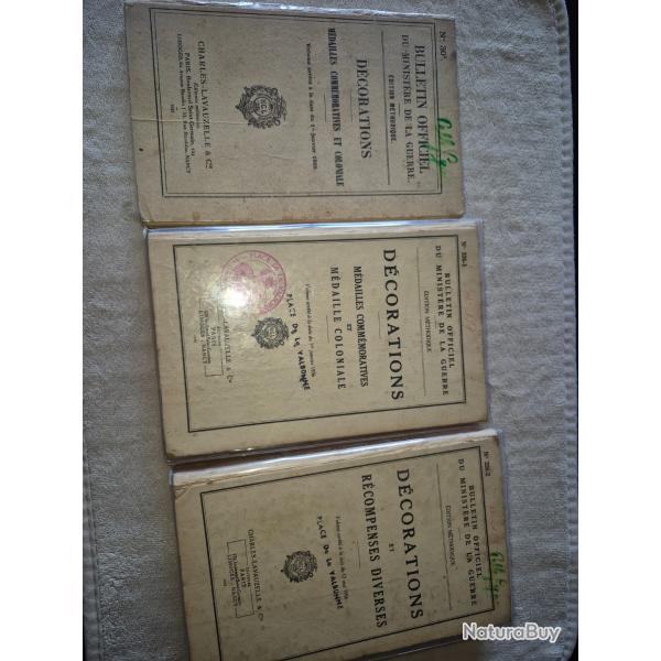 Bulletin officiel du ministre de la guerre   dcorations franaise.