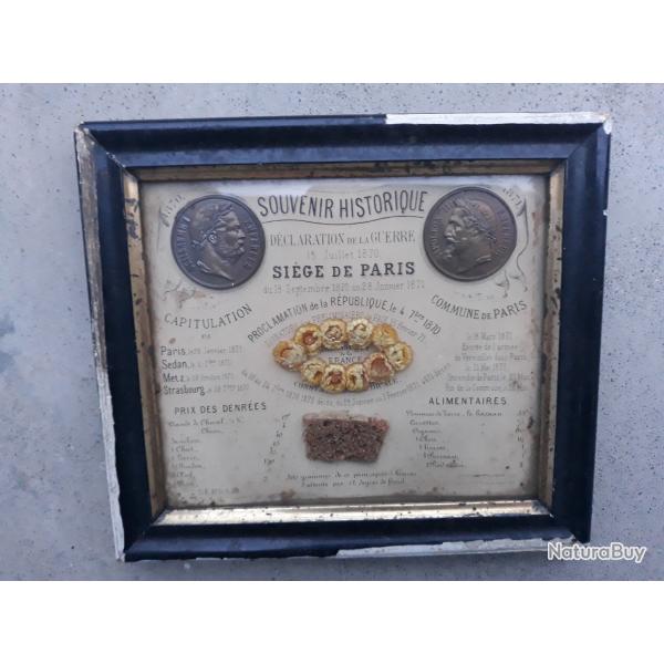 Collection souvenir historique du siege de paris 1870/1871