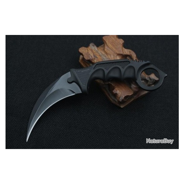 Couteau KARAMBIT tour de cou Tranchant avec fourreau 6057b
