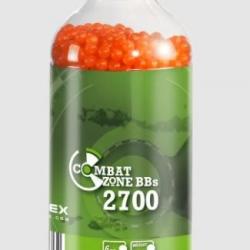 Billes BBs 6mm Combat Zone orange 0.12g Bouteille x2700