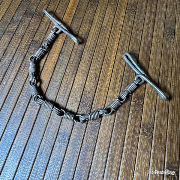 MENOTTES REGLEMENTAIRE CABRIOLET TOUT ACIER GENDARMERIE XlX ME SICLE