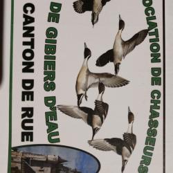 Autocollant chasse gibier d'eau n' 20