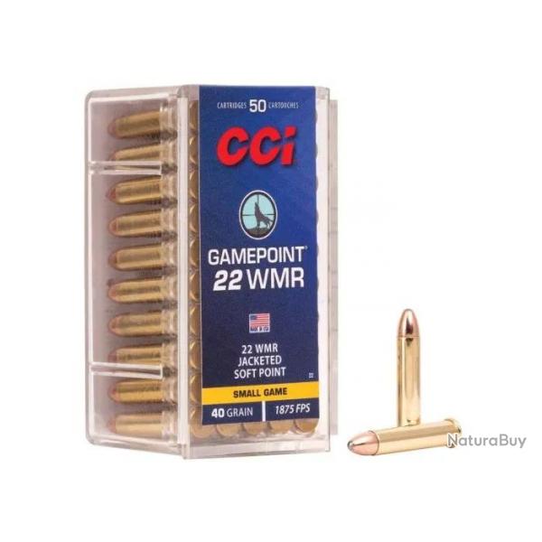 Balles 22 WMR CCI Gamepoint JSP - 40 gr