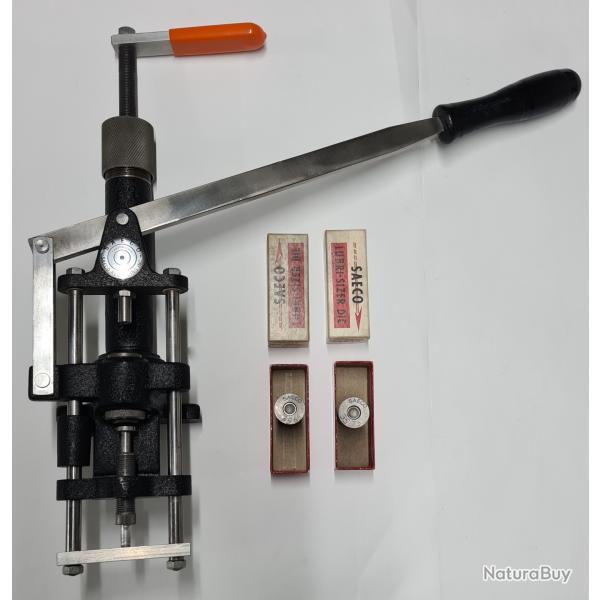 Presse de recalibrage et graissage S-A-E-C-O + 3 Die Sizing + top punch + 2 bâtons de lubrifiant