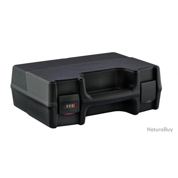 Mallette noire pour armes de poing avec fermeture à code