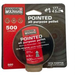 Plombs pointus Swiss Arms 4,5 mm (.177) - Boîte de 500