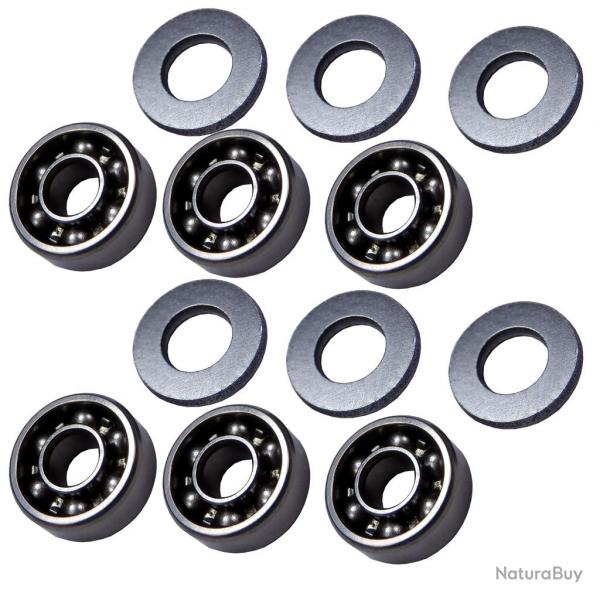 Bushings à roulement de 8 mm en acier avec roulement ouvert pour A&K MINIMI / M60 / MK43 (B8M60)