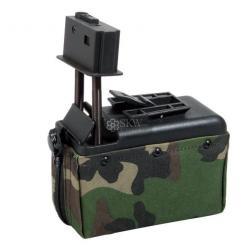 CHARGEUR DRUM M249 MINI A&K 1500 RDS WOODLAND