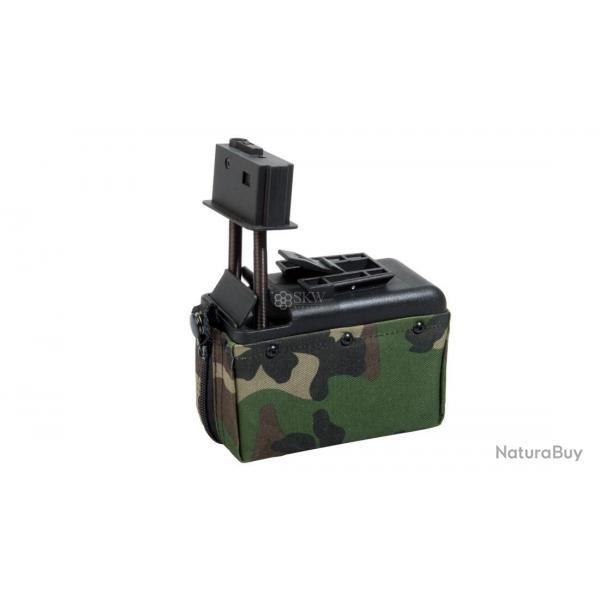 CHARGEUR DRUM M249 MINI A&K 1500 RDS WOODLAND