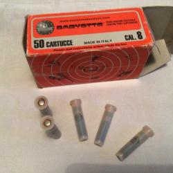 Rare 5 cartouches cal 8mm percussion centrale carabine de jardin