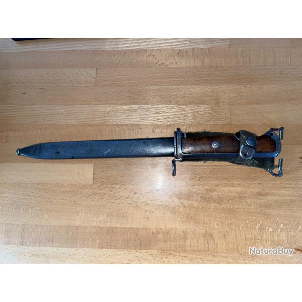 Baonnette norvgienne Krag 1894 94/14 -usm1 -Waa WW2.