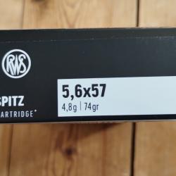 5.6x57 RWS 74gr KS btw 20