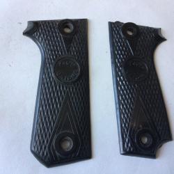 VENDU PAR LE-CUIRASSIER PAIRE DE PLAQUETTES POUR PISTOLET UNIQUE MODÈLE RR 51 CAL 7,65 MM